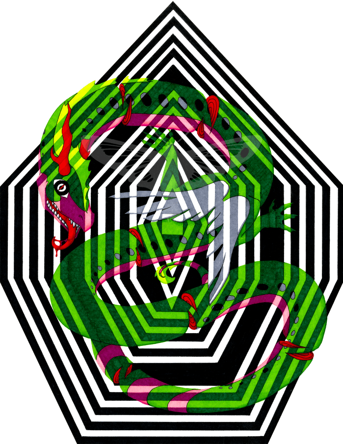 v c watermelon stripe dragon